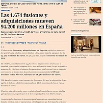 Las 1.674 fusiones y adquisiciones mueven 94.200 millones en Espaa